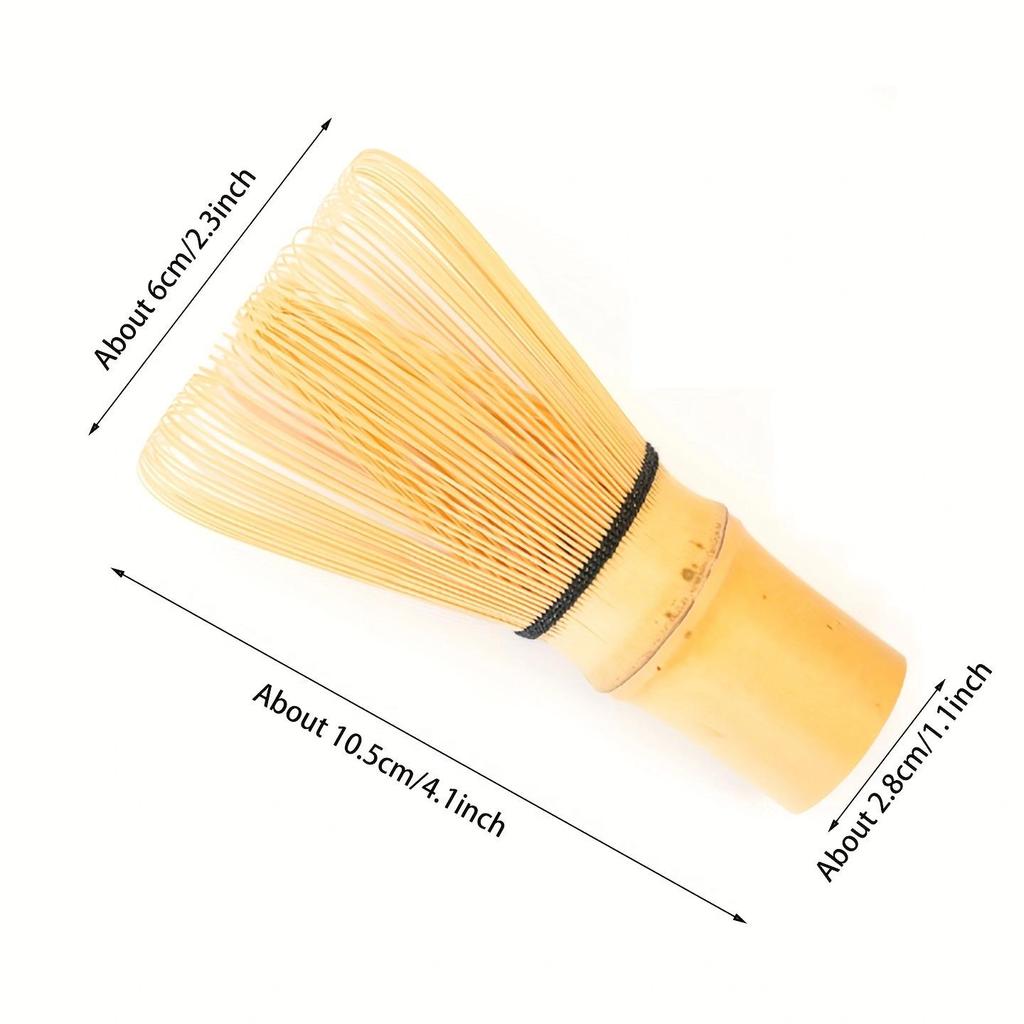 Golden Bamboo Matcha Whisk, 100 Prongs Traditional Japanese Chasen Stirrer
