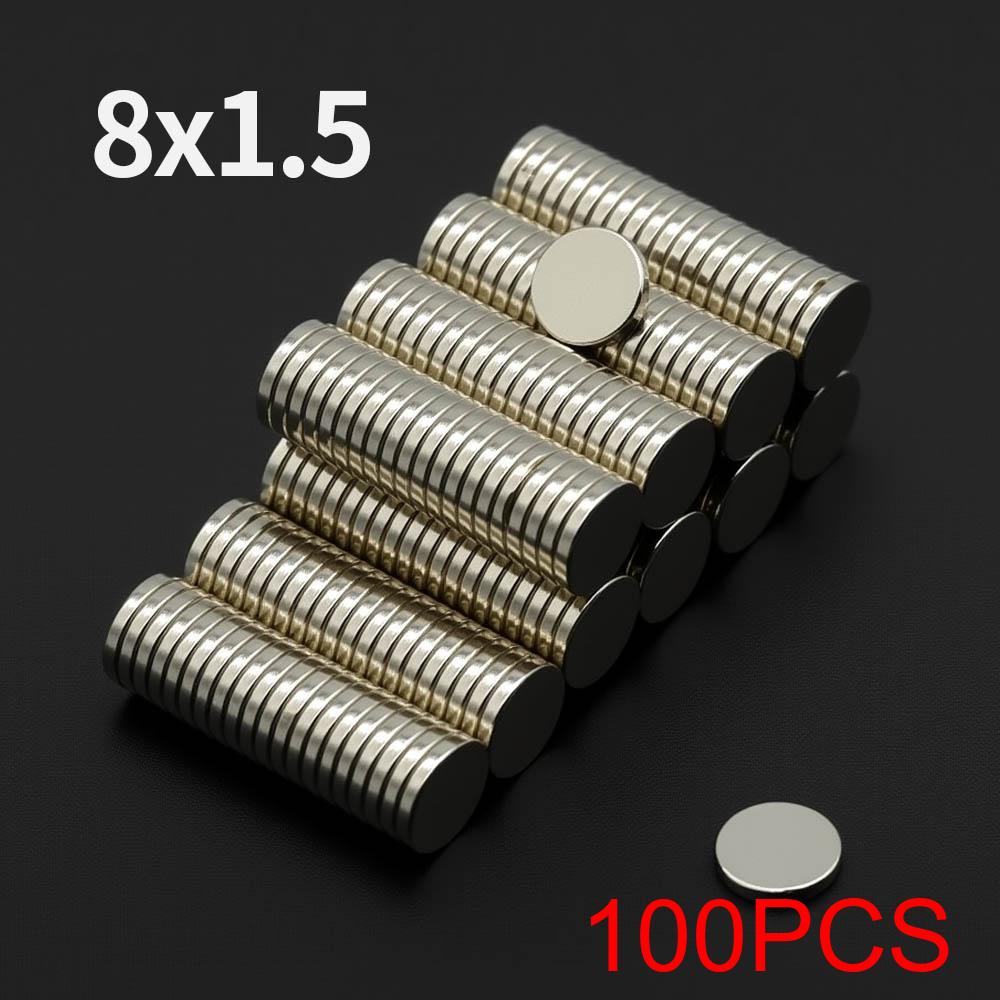 8x1mm Starker Neodym-Magnet N35 NdFeB Permanent-Magneten Rund Superstarke Kühlschrankmagnete DIY