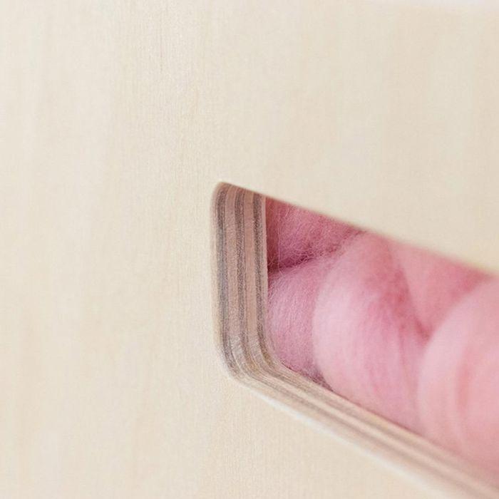 Wooden Storage Box Model 4 - Handles - Natural Wood - 33 X 33 X 37 Cm