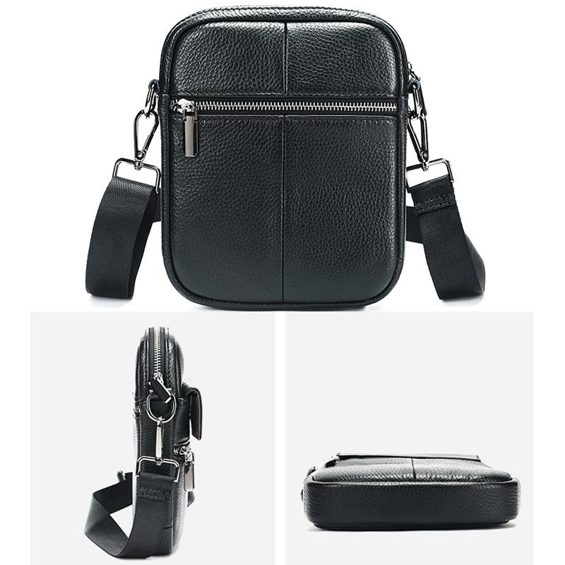 Męskie Torby Crossbody na Ramię ze Skóry Naturalnej Wysokiej Jakości Modna Torba Kurierska dla Biznesmena Torby Skórzane