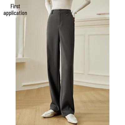 Women's High-Waisted Straight-Leg Commuter Trousers