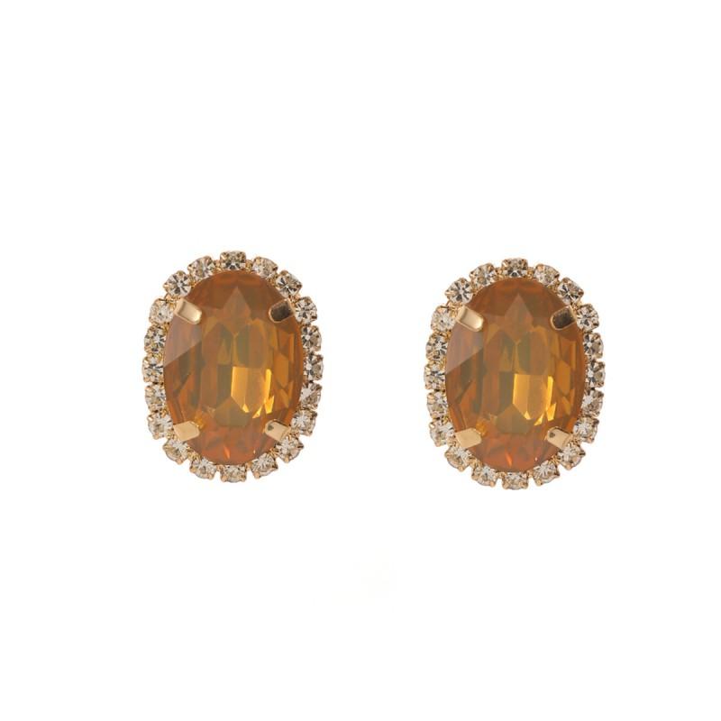 Oversized Geometric Stud Earrings With Full Rhinestone Embellishment Trendy Minimalist Statement Jewelry Women