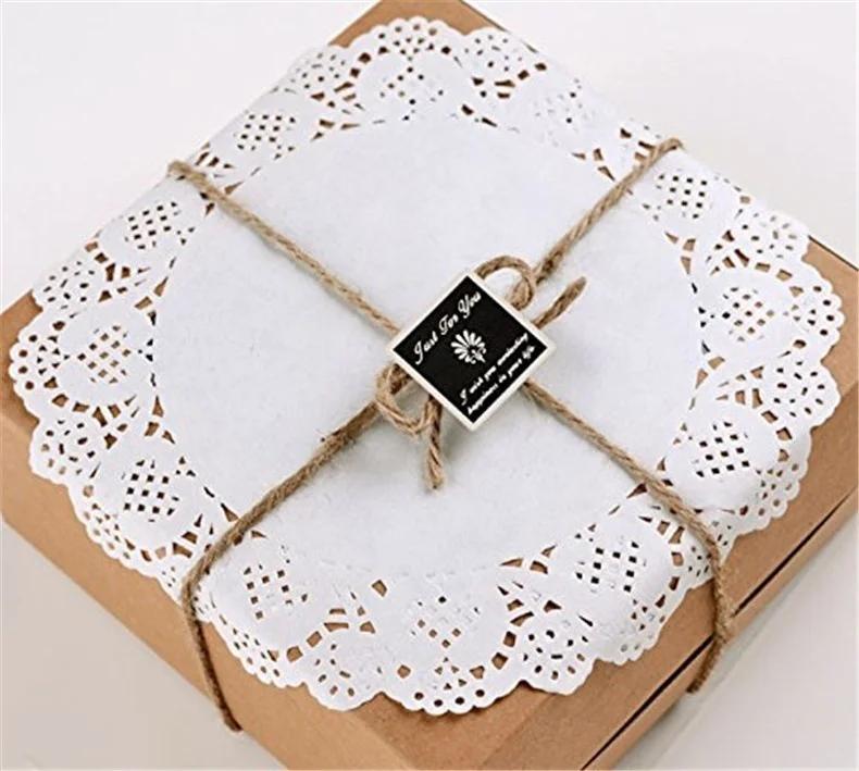 200 Pcs Eco-Friendly Grease-Proof White Paper Doilies for Party Wedding Christmas Table Decorative Cake Holder