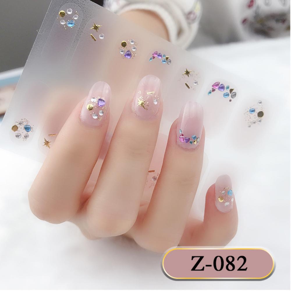 Z dreidimensionaler wasserfester No-Bake-Gel-Nagellack-Film Vollsticker einfacher europäischer und amerikanischer Stil fortgeschrittene Nagelfilm-Papier-Nagelsticker