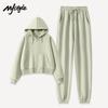 MJ STYLE Women's Casual Hooded Sweatshirt & Tapered Pants Two-Piece Set