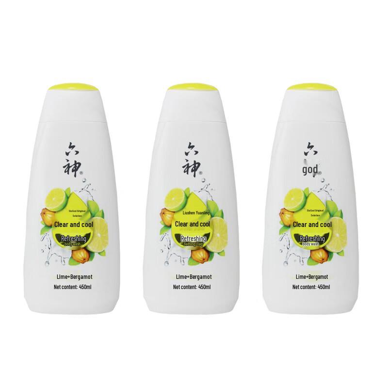 Liu Shen Clear & Refreshing Body Wash, 3 x 450ml Pack