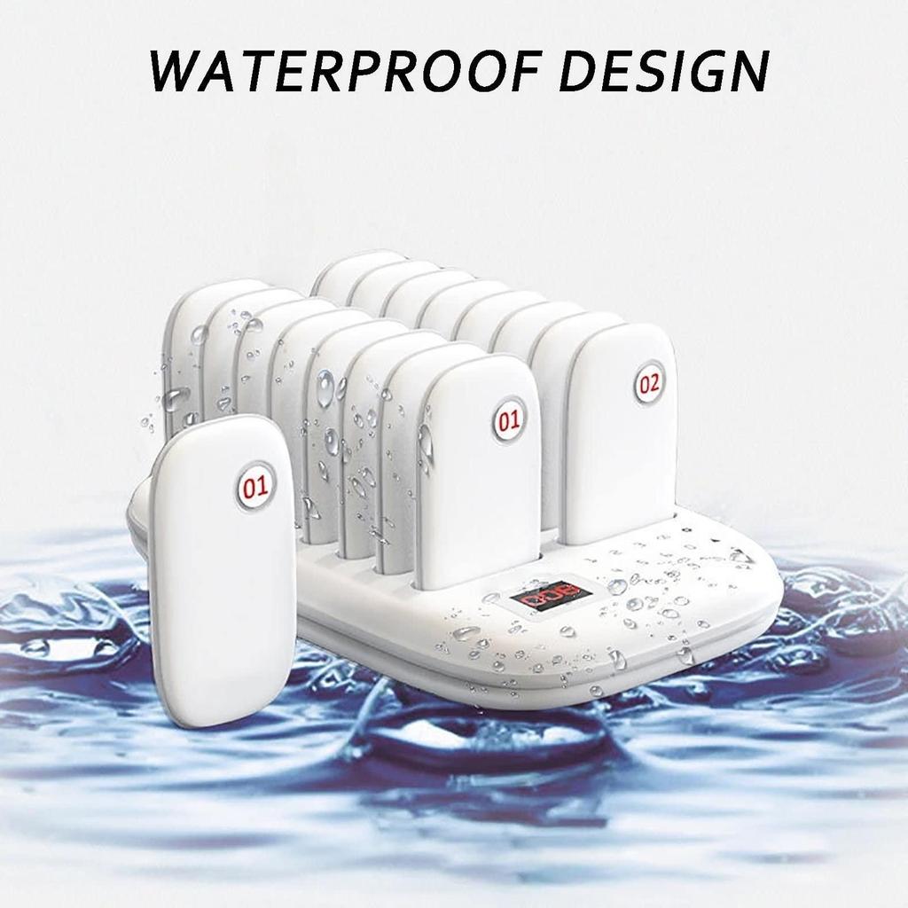 Wireless Guest Customer Service Calling System,Restaurant Pager System,Social Distancing Keeping 16 Pagers Buzzers