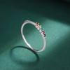 Exquisiter bunter Zirkon in runder Form, S925-Silberring für Damen, kreativer, glänzender Zirkon-Sterlingsilber-Schmuck, Brautring, Geburtstagsgeschenk