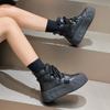 Schneestiefel 22 neue Winter Samt verdickt warm Baumwollschuhe dicke Sohle schwarze kurze Stiefel