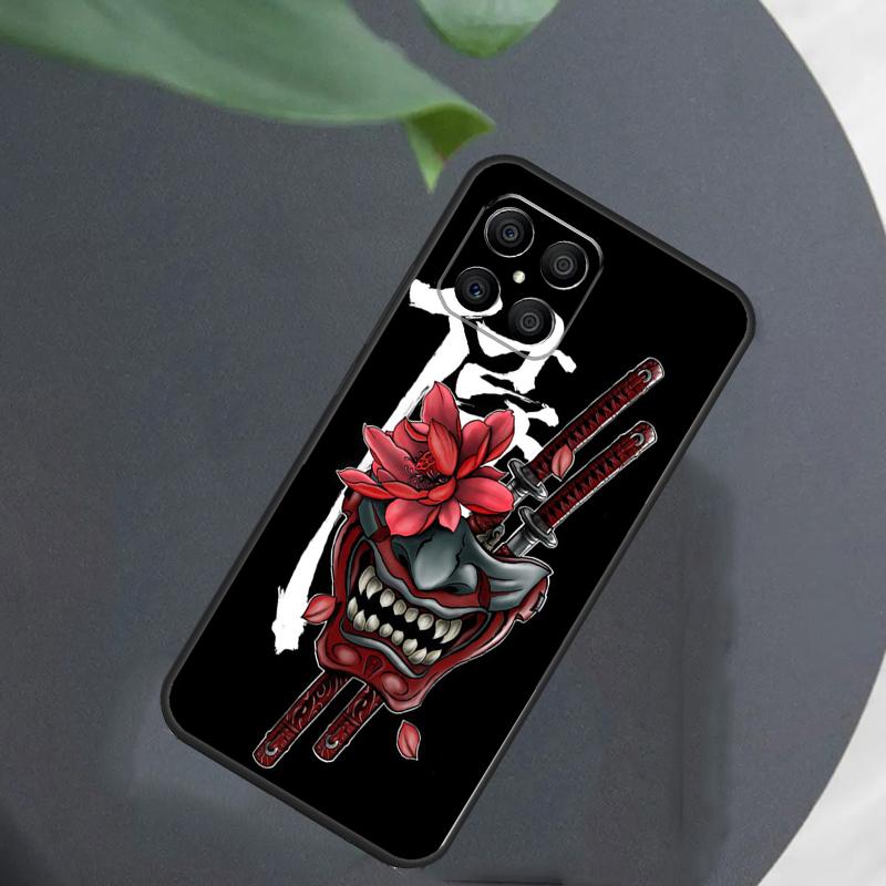 Samurai Oni Mask For Honor Magic 7 Lite 6 8 Case For Honor 200 400 Pro 90 70 50 X8c X8b X9a X9b X9c X9d Win RT