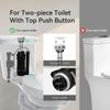 R&T 2-Inch Toilet dual flush valve replacement kit with Push Button Dual Flush Toilet Repair Kit Toilet Tank Parts Replacement for 2-piece Toilet