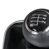 VW Golf IV 97-03 BLACK gear shift knob + gaiter with CHROME frame 6 SPEED 23MM HOLE
