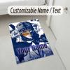 Personalized Crystal Velvet Carpet,Billie Eilish Custom Printed Name, Plush Area Rug For Home Indoor Decor