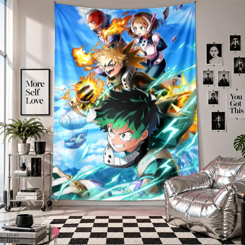 Wall TapestryMy Hero Academia Art Hanging Cloth Decorative Background Cover for Room Decoration