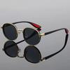 Retro Metal Frame Color-Changing Sunglasses - Stylish Unisex Sun Protection