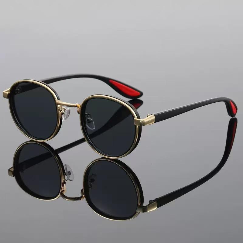 Retro Metal Frame Color-Changing Sunglasses - Stylish Unisex Sun Protection