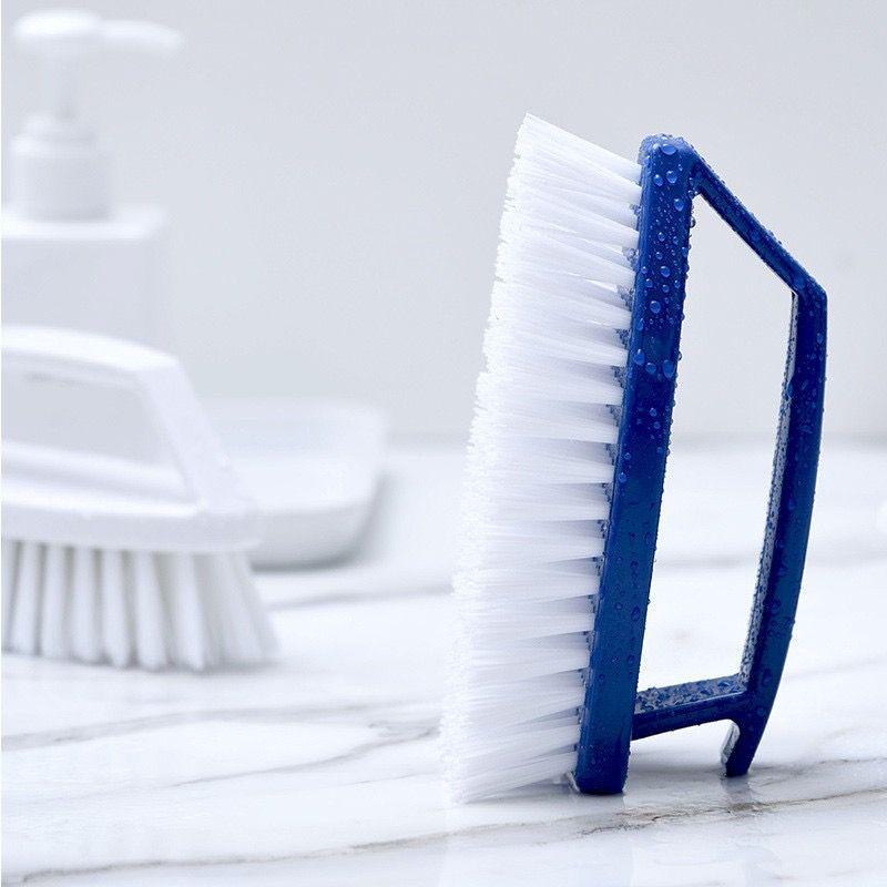 Multi-functional Stiff Bristle Brush for Laundry, Floor, and Shoe Cleaning