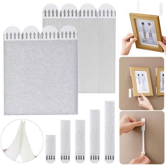 Bandes Adhésives Suspension Murale - Lot De 12 Paires - Sans Trace, Amovibles, Pour Posters Et Cadres Photo