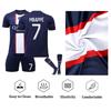 Paris Mbappe Voetbalshirt Set voor Kinderen Ademend Sneldrogend Jeugd Trainingswedstrijd Kit