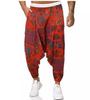 Chinese Style Summer Loose Cotton Pants With Drawstring For Casual Youth Men