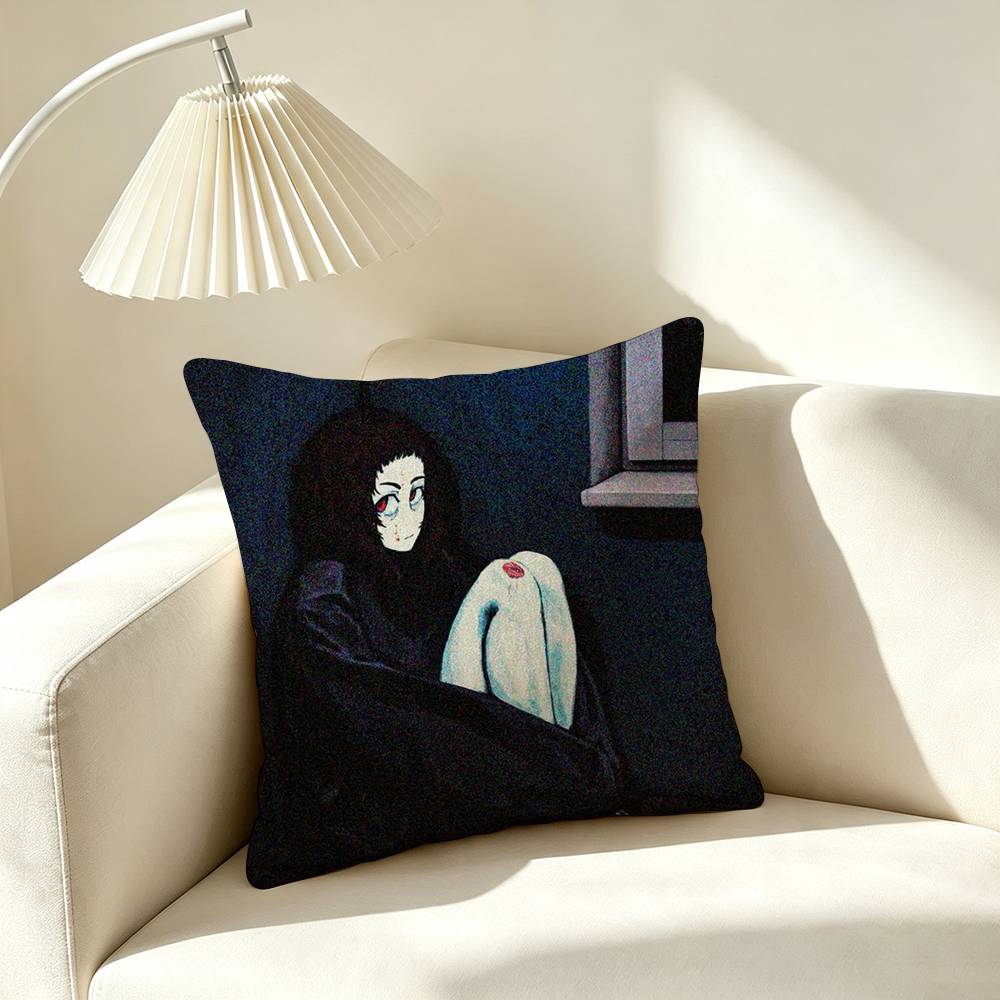 M-Milk chan Animation Pillow Case Square Double-Sided Sofa Cushion Cover Bedroom Bedside Pillow