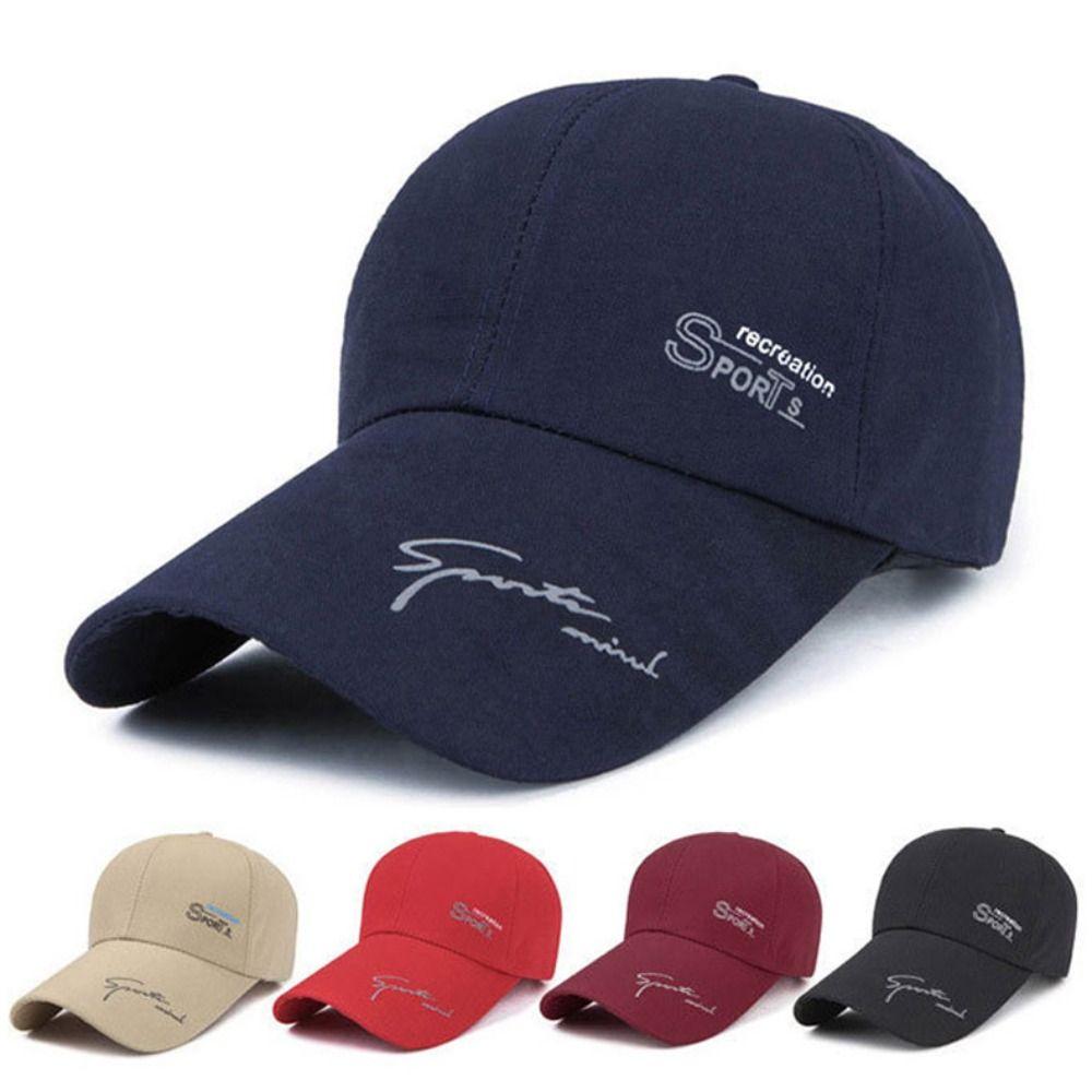 Breathable Peaked Caps Letter Printed Sun Protection Cap Golf Fishing Cycling Hat for Women Men