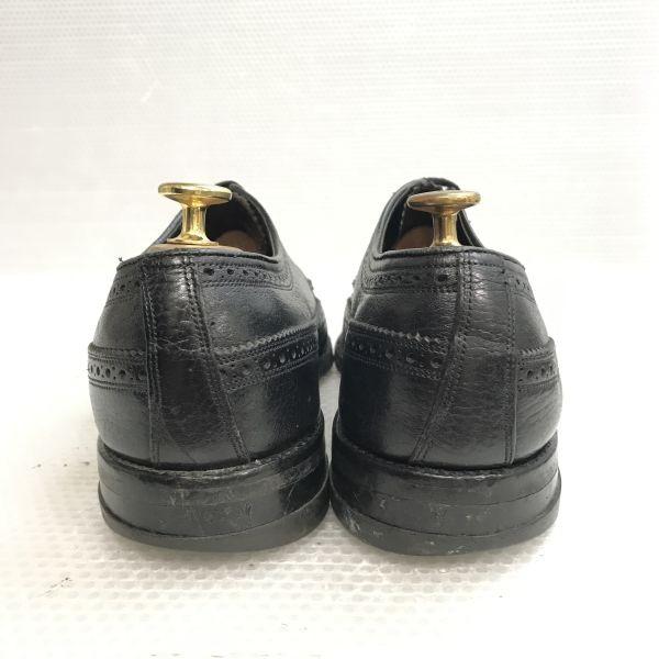 Florsheim Kenmoor Vintage Wingtip Shoes 9.5C 26.5-27.0 black(USED)