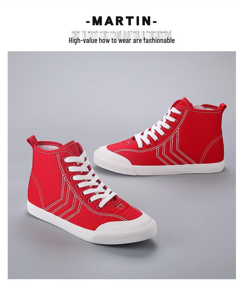 2026 Spring Women's Breathable High-Top Canvas Sneakers – Classic Versatile Casual Shoes