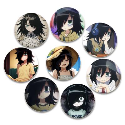 Spille Anime Tomoko Kuroki 32/44/58mm Spilla Cartone Animato Carina, Spille Fatte a Mano in Latta Spilla per Zaino Vestiti Regalo Accessorio