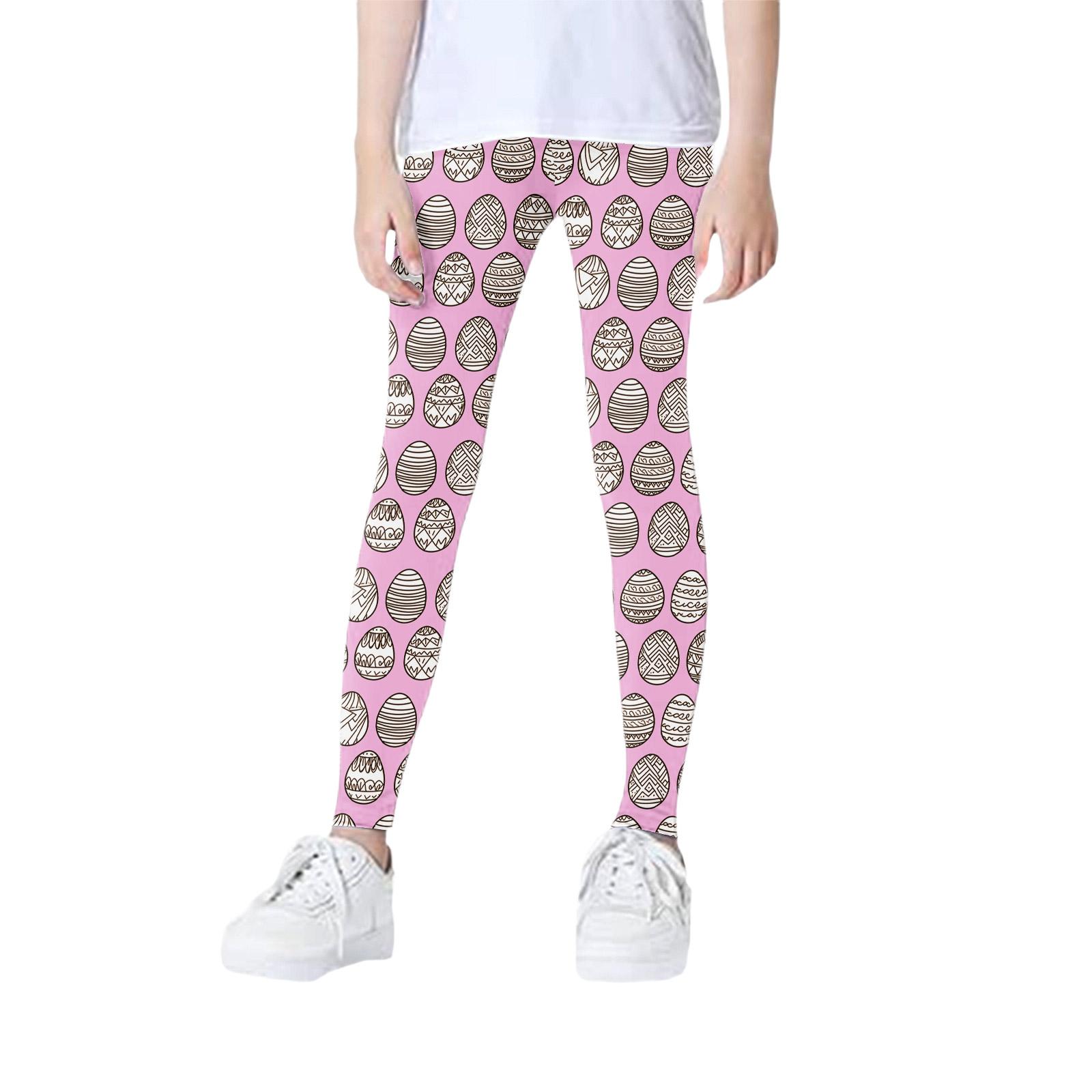

Girls Slim Fit Leggings - Color Base Layer Pants 140 рожевий