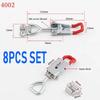 2/4/8 Pcs Drawer Latch Box Lock Clasp Adjustable Deadbolt Hasp Metal Toggle Quick Release Clamp Anti-Slip Push Pull Clamp Tools