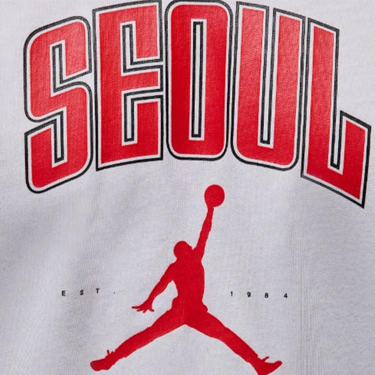 Jordan Soft Comfortable Stylish Versatile Solid Color Short Sleeve T-Shirt Men Tops White HQ0390-100