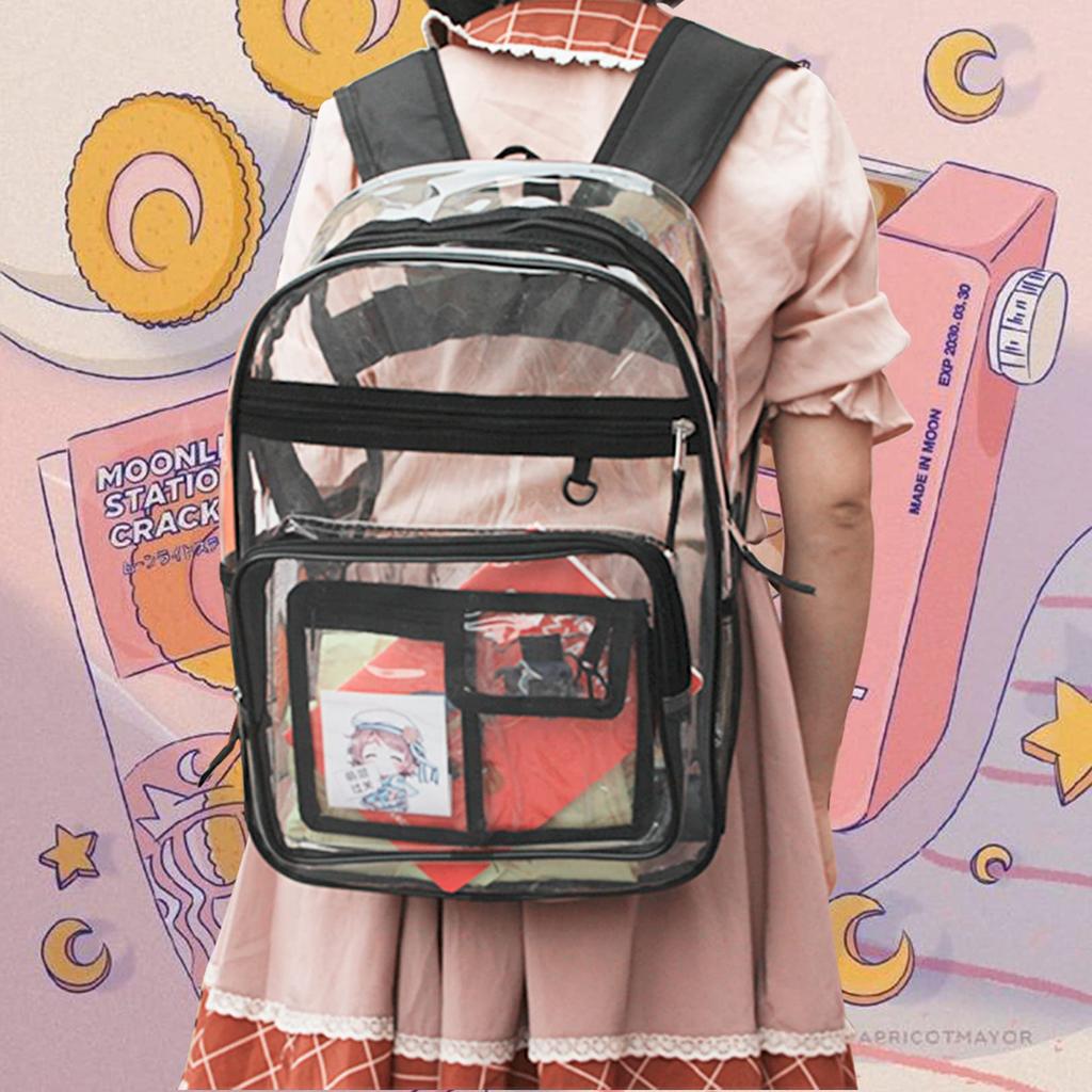 Clear Engineer Transparent PVC Large Clean For Commuting To Work or School [Enkrio] Bag, Bag, Bag, Material, Capacity, Lightweight, Bag, Anti-Static,