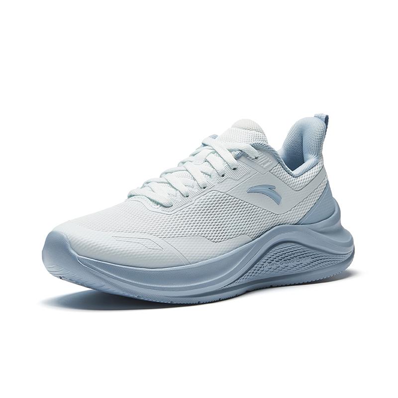New Anta Running Collection Cushioning, Wear Resistant Low Top Casual Running Shoes Women's White Blue 922535513-1