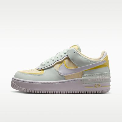 Nike Air Force1 Shadow Low top Skateboard Shoes Women s Yellow White G 36.5