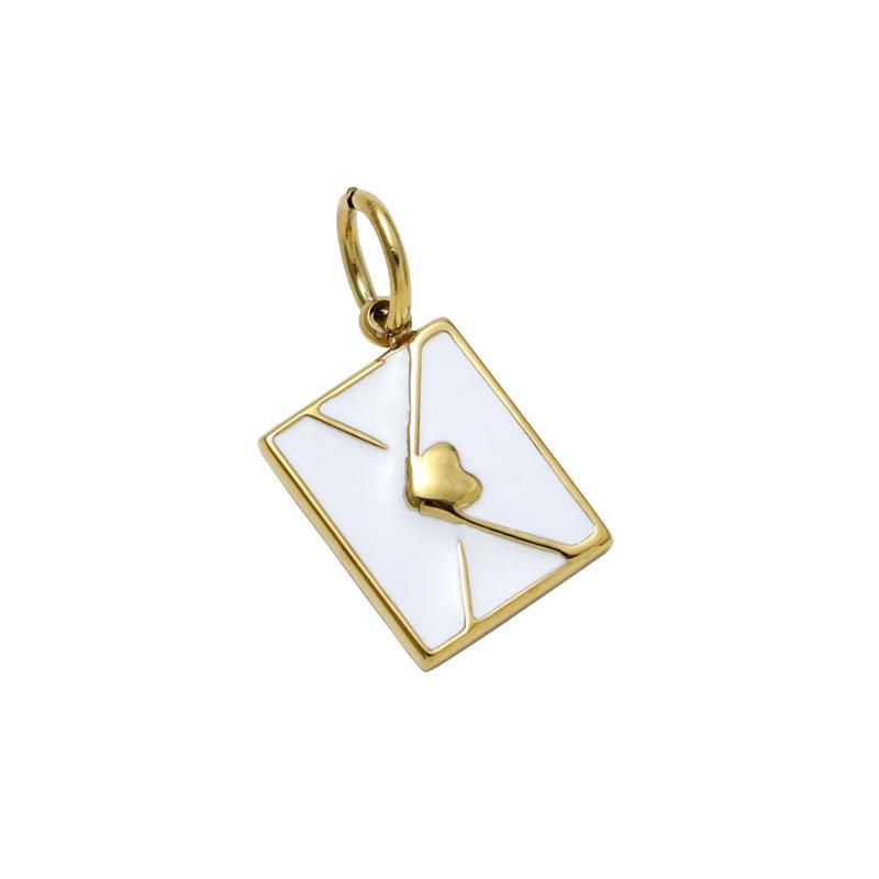 Drip Envelope High Heels Glasses Love A Scissors Pendant Necklace Vacuum Plated Stainless Steel Diy Accessories
