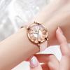 OLEVS Watch Popular Quartz Arm Watch Ladies Glitter Dial Diamond Quicksand Waterproof Luminous Present Day Watch for Women Pink Women's Mother's