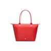 Longchamp Le Pliage Club Mode Lässig Langer Griff Faltbar Reißverschluss Stoff Tragetasche Umhängetasche Damen Taschen Lackrot 2605619P20