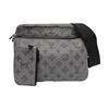 [Pre-Owned] Trio Messenger 'Anthracite Gray Monogram-Embossed Calf Skin' - Very Good #1RBS4WG