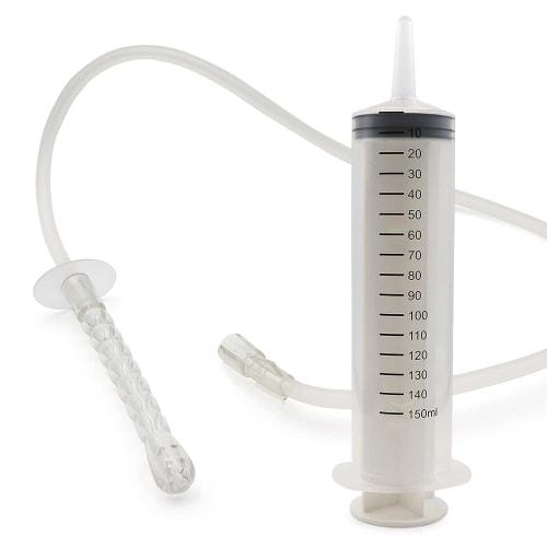 150ml Plastic Syringe with Nozzle and Tube, Multi-Purpose Irrigator for Vaginal and Anal Cleansing, Enema, Water Supply, Feeding, Cleansing, and Injec
