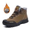 Brand Men Winter Snow Boots Waterproof Leather Sneakers Super Warm Men's Boots Outdoor Male Hiking Boots Work Shoes Size 39-46