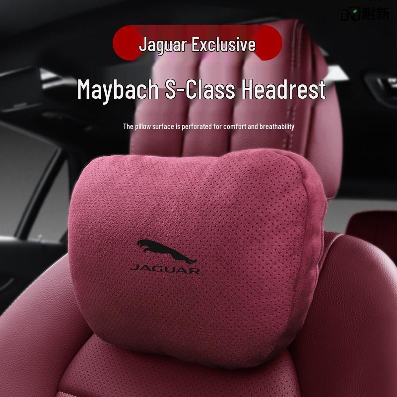 Atmungsaktive Nackenstützen-Kopfstützen aus Wildleder für Jaguar XEL/XFL/F-PACE Autositze