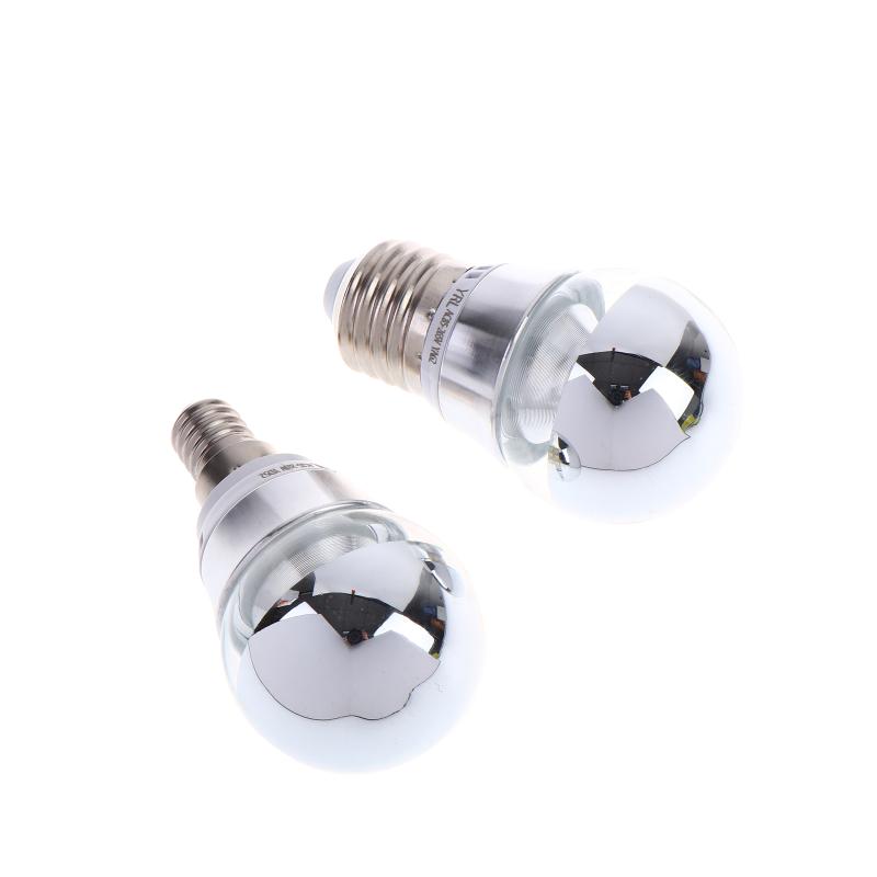 Led Mirror Bulb Half Silver Filament Led 5W E27/E14 Base 360 Degree Angle Warm White Neutral Light Ball Lamp Decoration