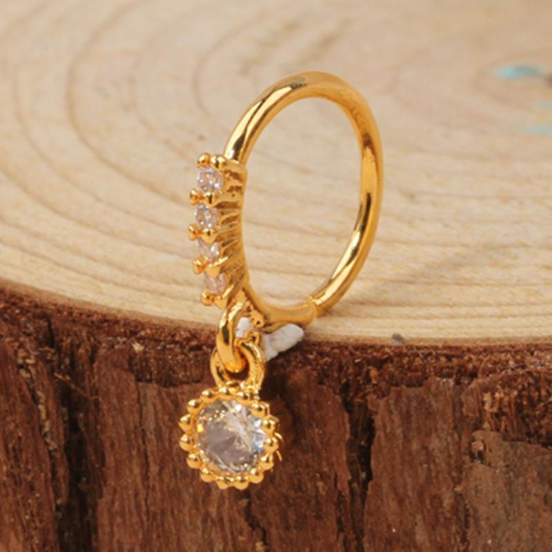 

Gold Plated Pendant Nose Ring Hoop for Women Crystal Nose Hoop Protection Jewelry Nose Piercing Cartilage Earring Piercing