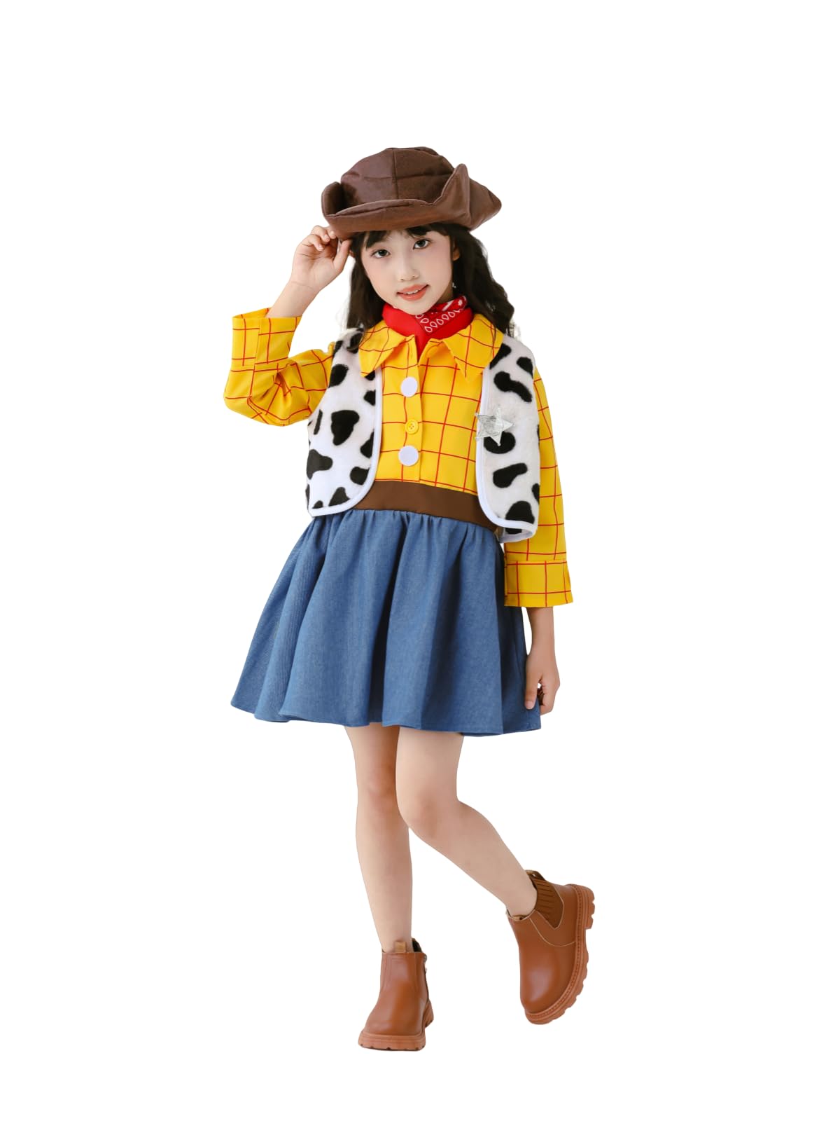 

[IntoU] Toy Story Woody Cosplay Costume for Girls (110)
