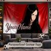 Wall Hanging Tapestry Custom NameBillie Eilish Pattern Personalized Printed Fabric Wall Decor