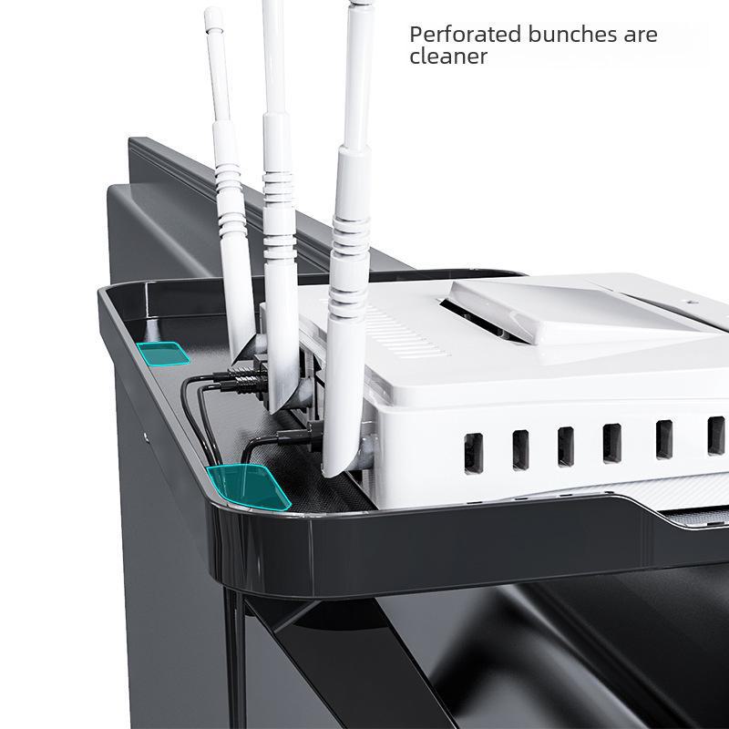 Punch-Free TV & Monitor Storage Rack for Set-Top Box and Router