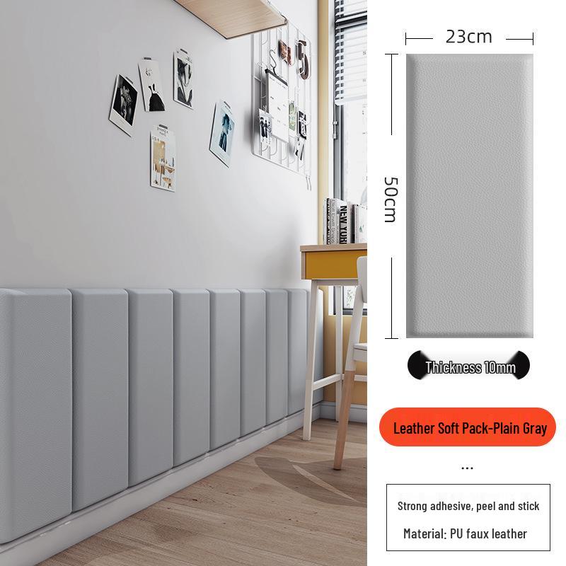 Self-adhesive Linen Upholstery Wall Sticker Cushion: Child-Safe Bedside Headboard and Tatami Surround