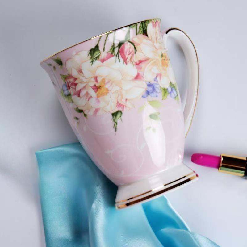 Phnom Penh White Coffee Couple Cup,280ML Light Luxury Mug European Creative Personality Trend Bone China Mugs Ceramic Drinkware