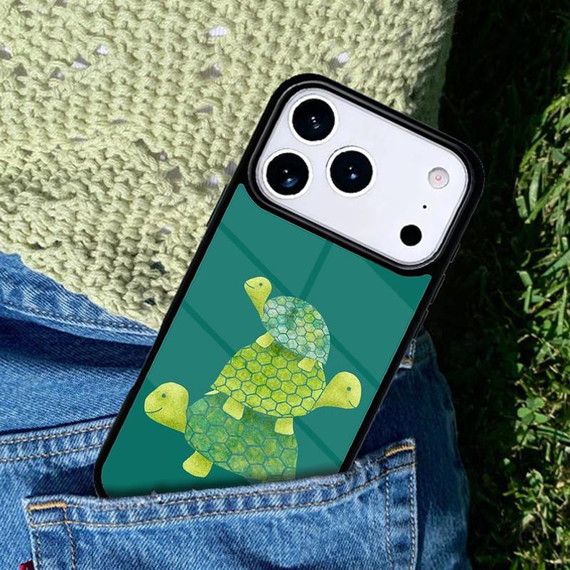 Cute Turtles Painted Phone Case Cover for IPhone 11 12 13 14 15 16e 17 Pro Max Coque for IPhone 17 Air
